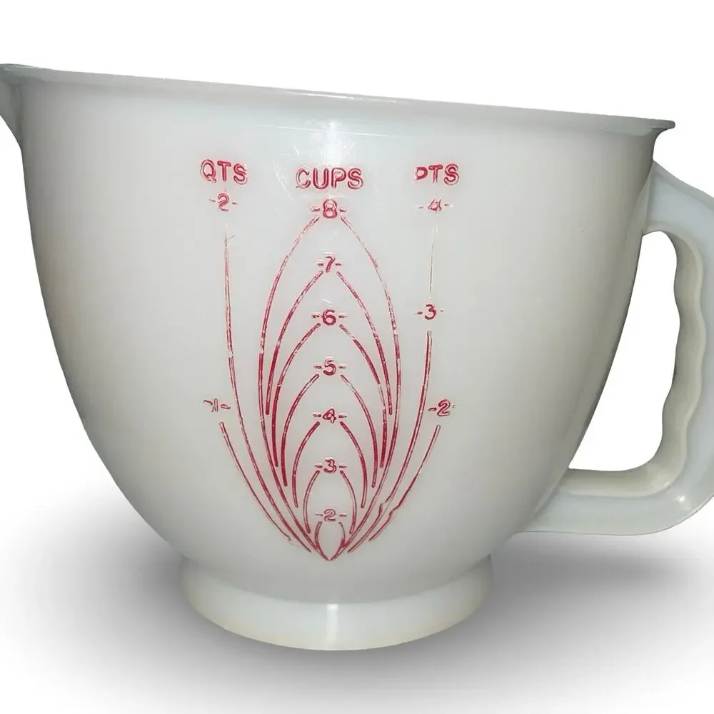 Vintage Tupperware Mix N Stor 8 Cup Measuring Pitcher 2 Qt Red Letters 500